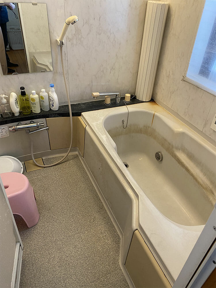 20211216_2_before_bath_sp | みすずのリフォーム |四日市市の断熱リノベーション・性能向上リフォーム 【水廻り、玄関ドア編】お部屋まるごと断熱で、あたたかく健康に過ごせる我が家に